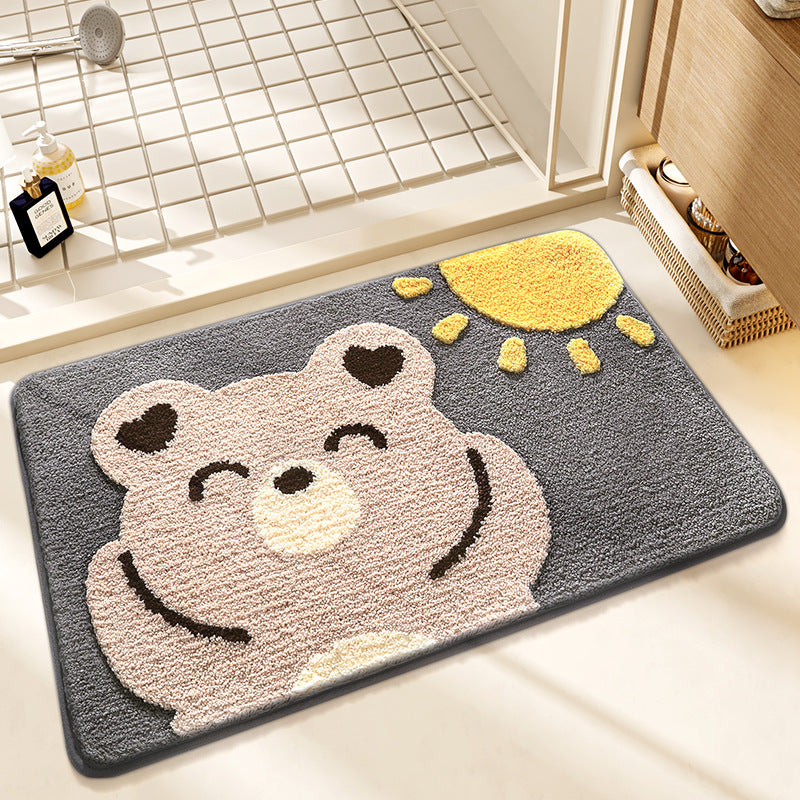 Cute Cat-Themed Bath Mat Kalsten