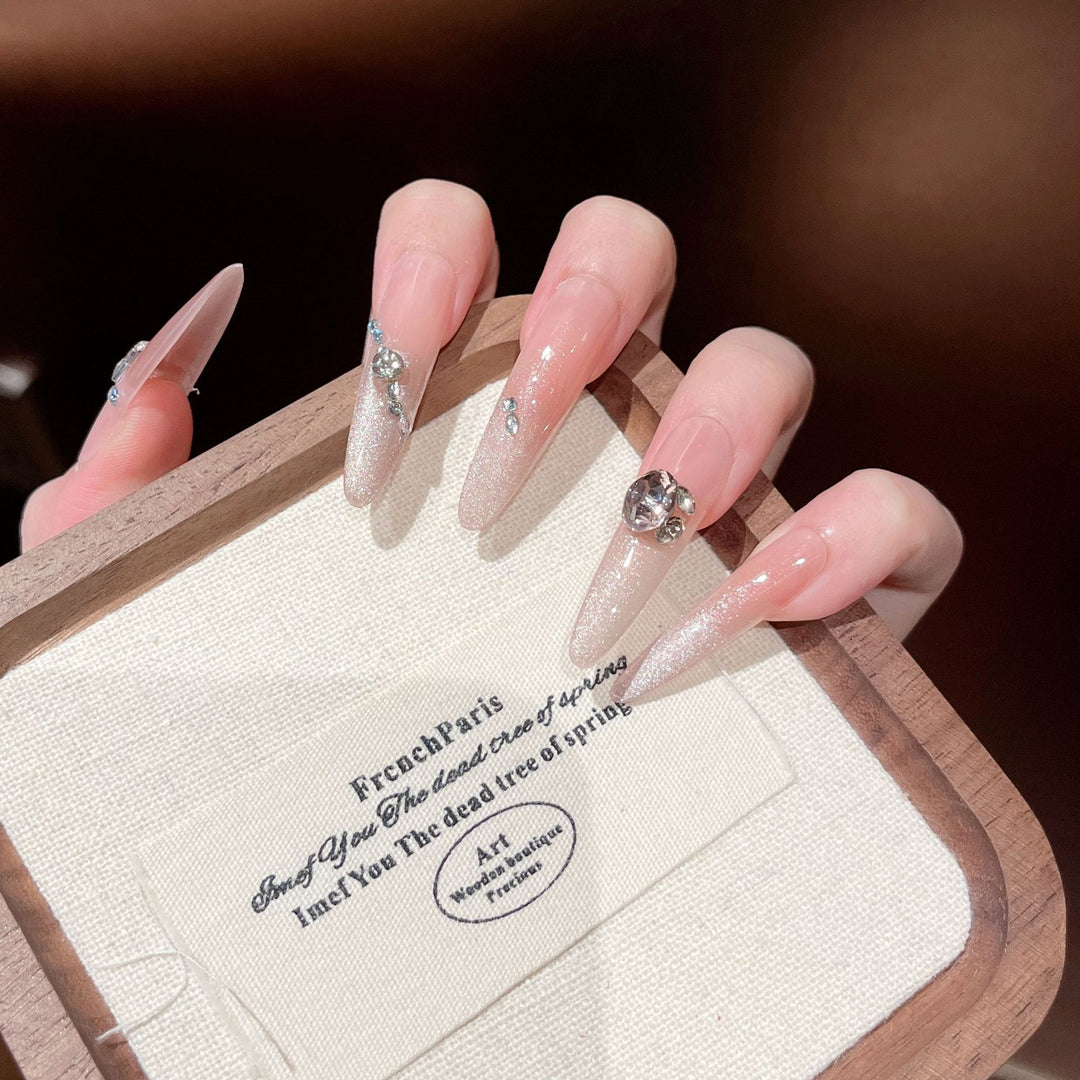 Luxury Rhinestone-Embellished Stiletto Press-On Nails Kalsten