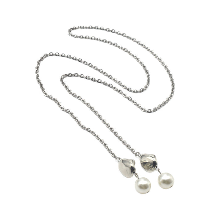 Elegant Layered Pearl Pendant Necklace Kalsten