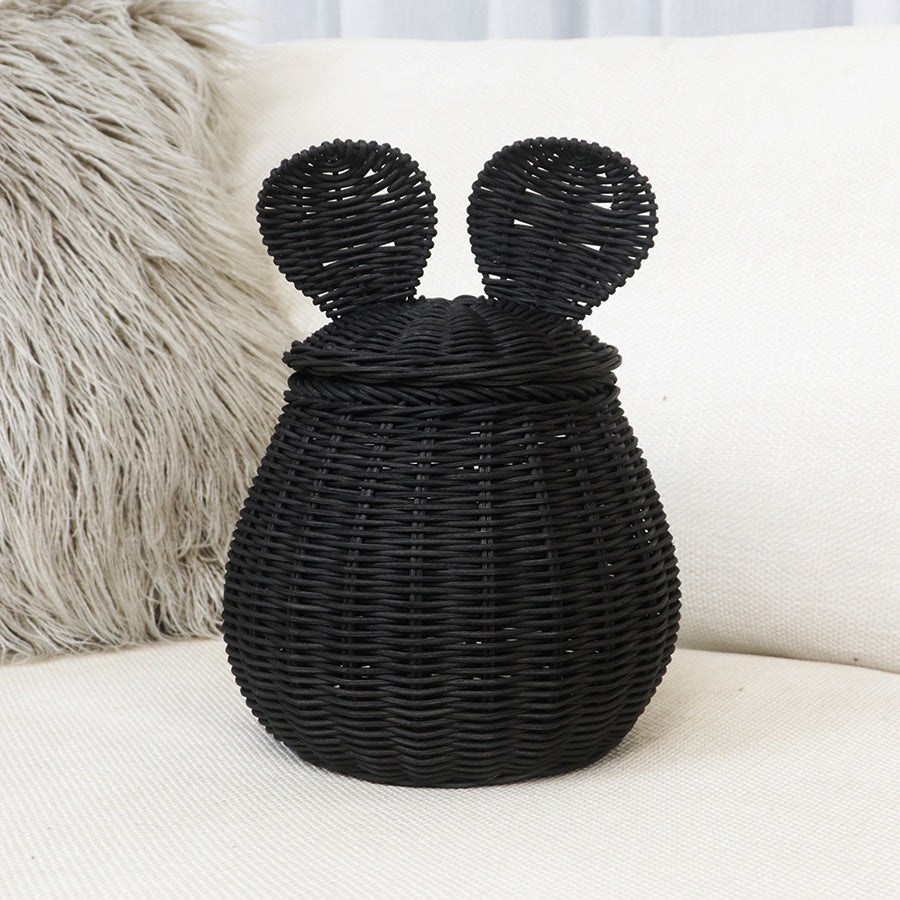 Playful storage basket with lid and ear design Kalsten