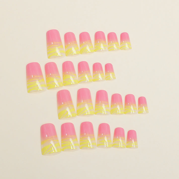 Artificial nail set with creative gradient Kalsten