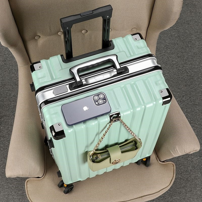 Hard-shell suitcase with double safety lock and sturdy rolling system Kalsten
