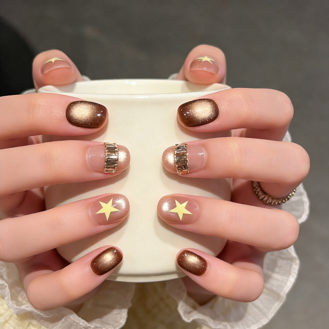 3D Embellished Press-On Nail Art Set Kalsten