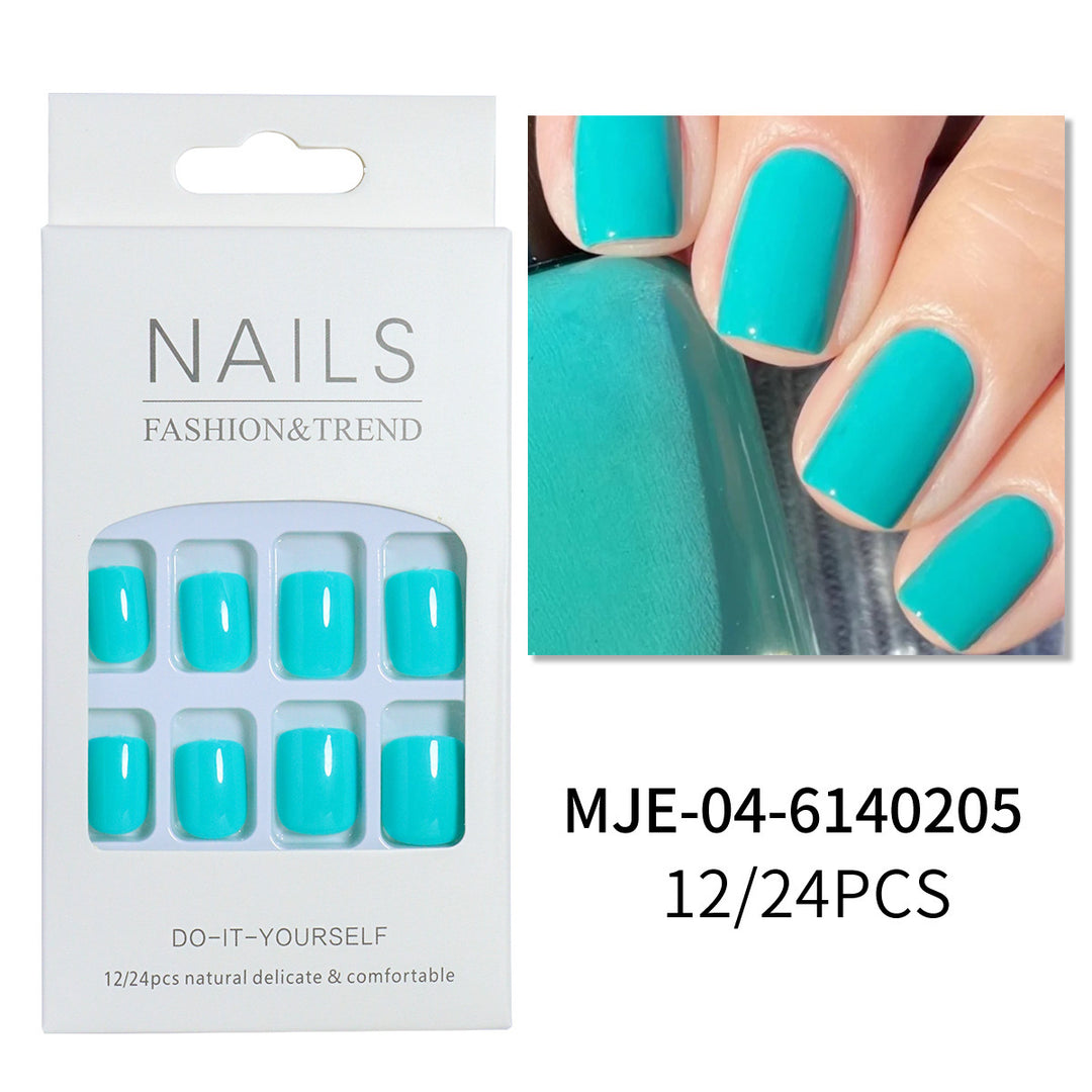 Glossy Press-On Nail Set with Elegant Design Kalsten