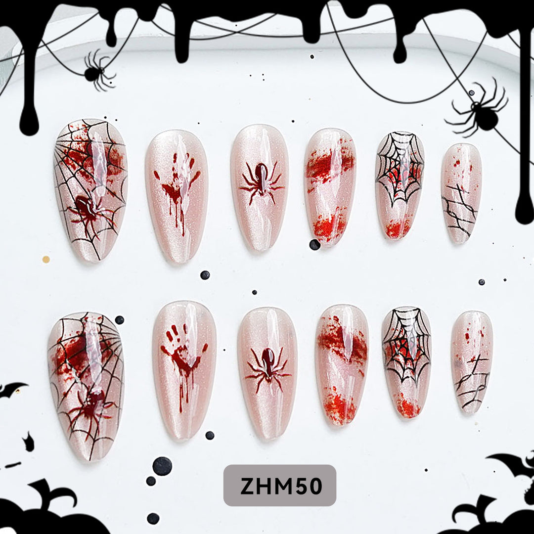 Halloween-Themed Press-On Nail Art Set Kalsten