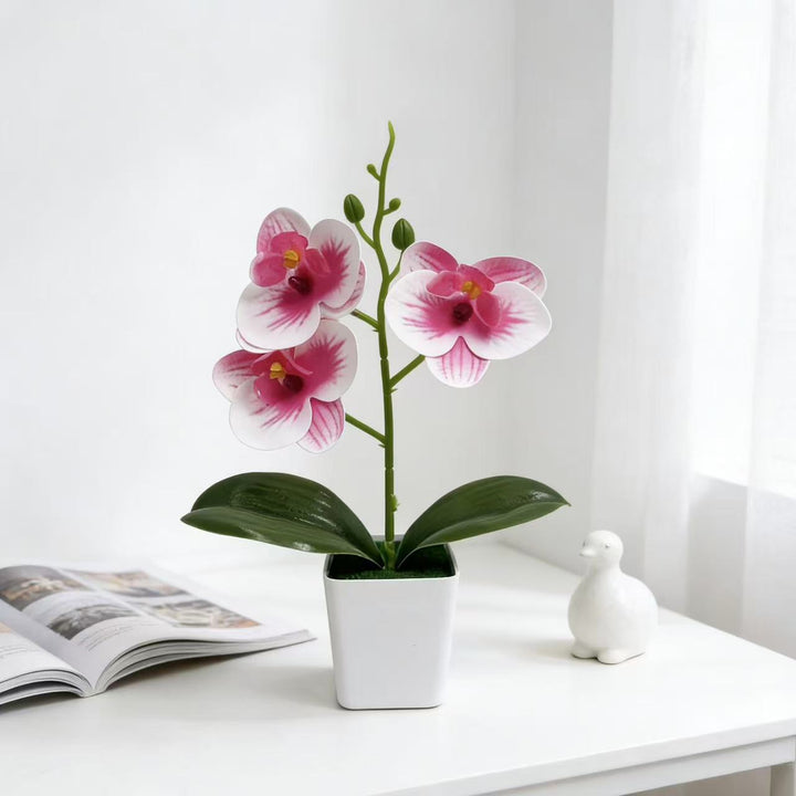 Decorative Artificial Orchid Planter for Home Decor Display