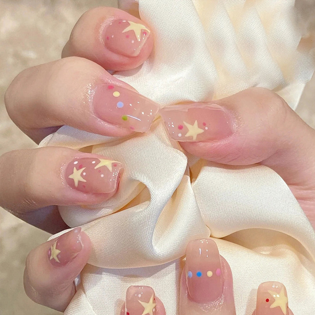 Artistic Star-Themed Press-On Nail Tips Kalsten