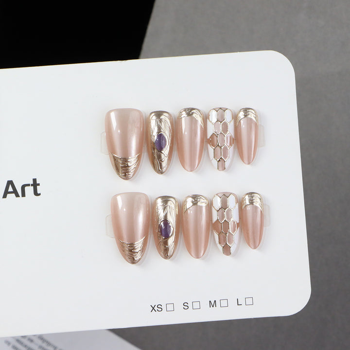 Luxurious Decorative Press-On Nail Set Kalsten