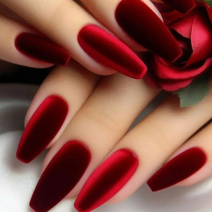 Velvet Matte Stiletto Nail Extensions Kalsten