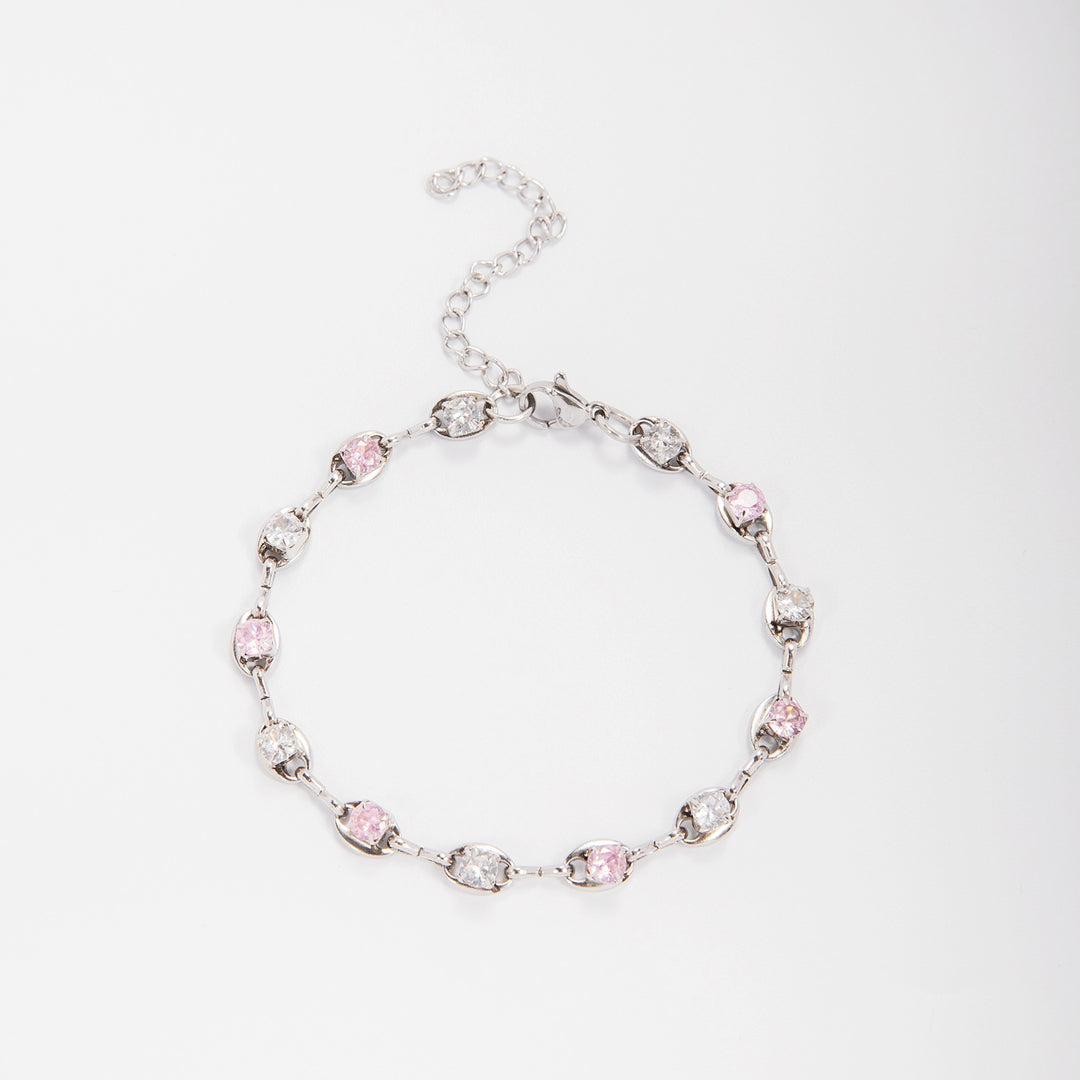 Elegant Gemstone Accent Link Bracelet Kalsten
