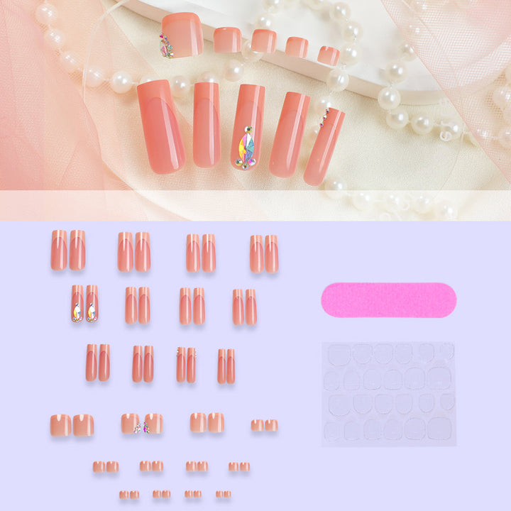 Artificial nail set with luxurious glitter accent Kalsten
