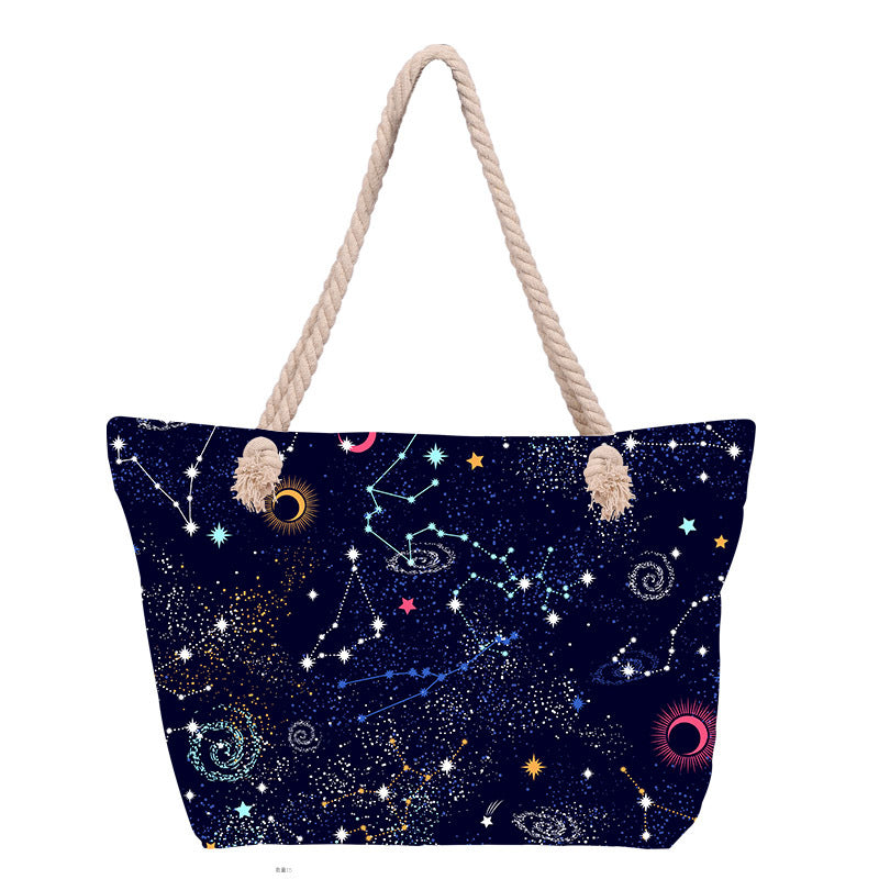 Beach bag with stylish flower design Kalsten