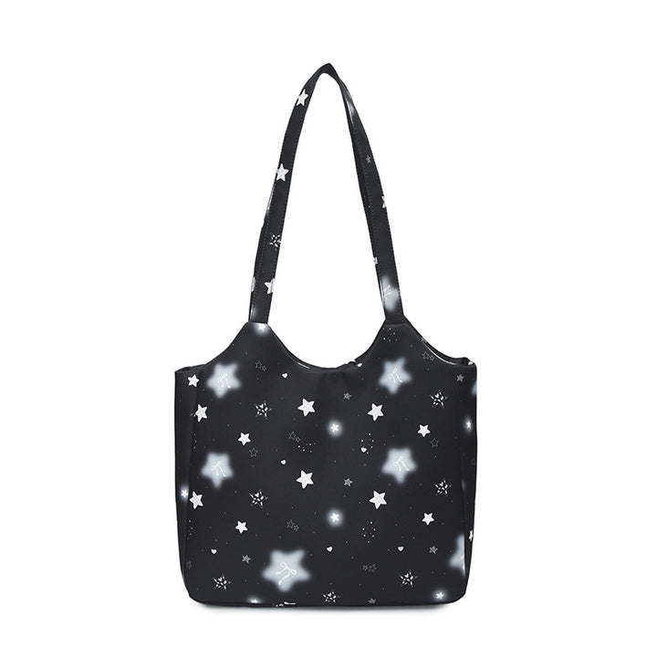Star-Patterned Reusable Shopping Tote