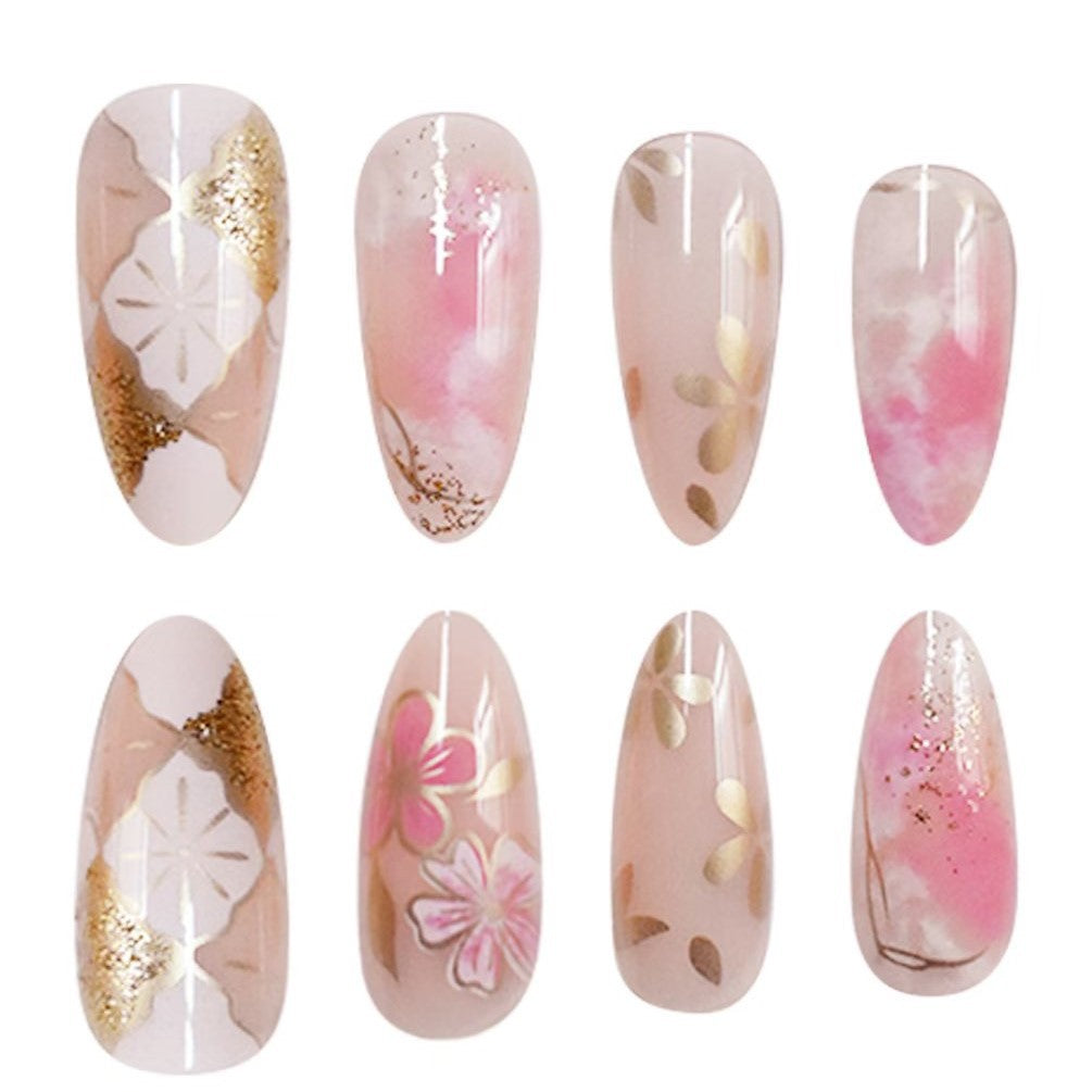 Floral Embellished Press-On Nail Art Kalsten