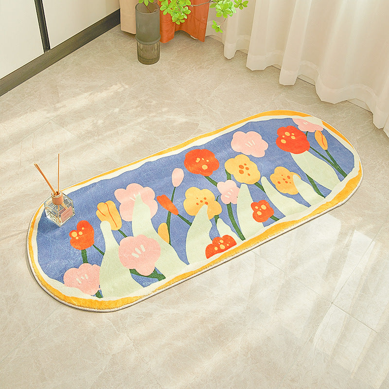Floral-Themed Bath Area Mat