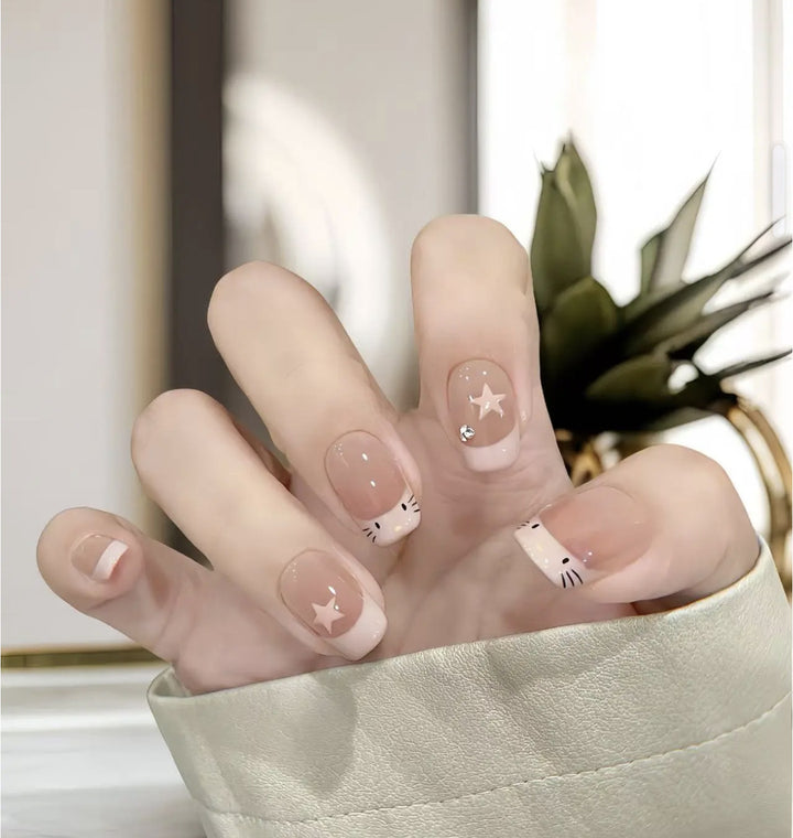 Glossy Ombre Square Press-On Nails Kalsten