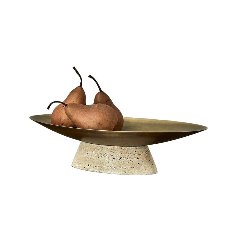 Decorative Serving Tray with Unique Floral Handles
