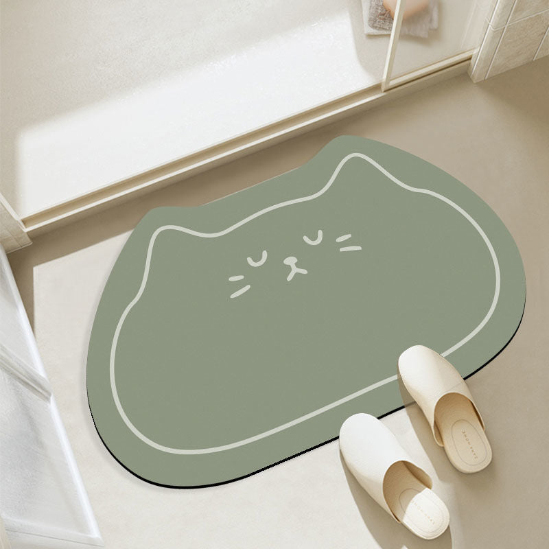 Cartoon Cat-Shaped Floor Mat