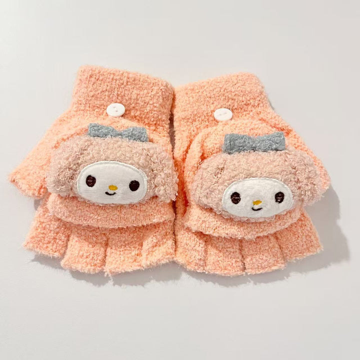 Children's Playful Bear-Themed Fingerless Gloves Kalsten