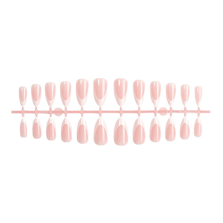 Acrylic nail set with luxurious color gradient and elegant lace accent Kalsten