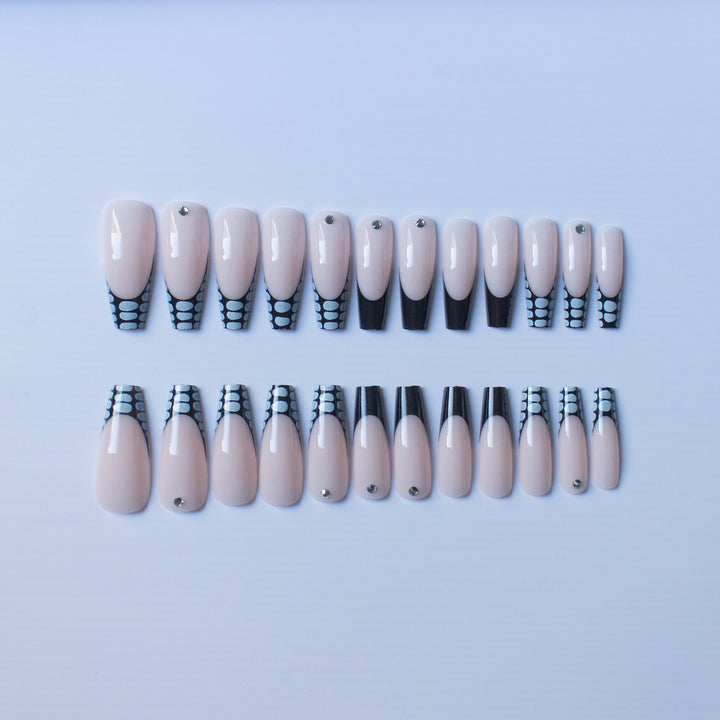 Artistic Acrylic Nail Art Kit with Elegant Dot Designs
