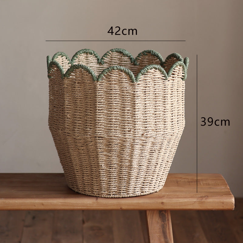 Stylish storage basket with wave edge Kalsten