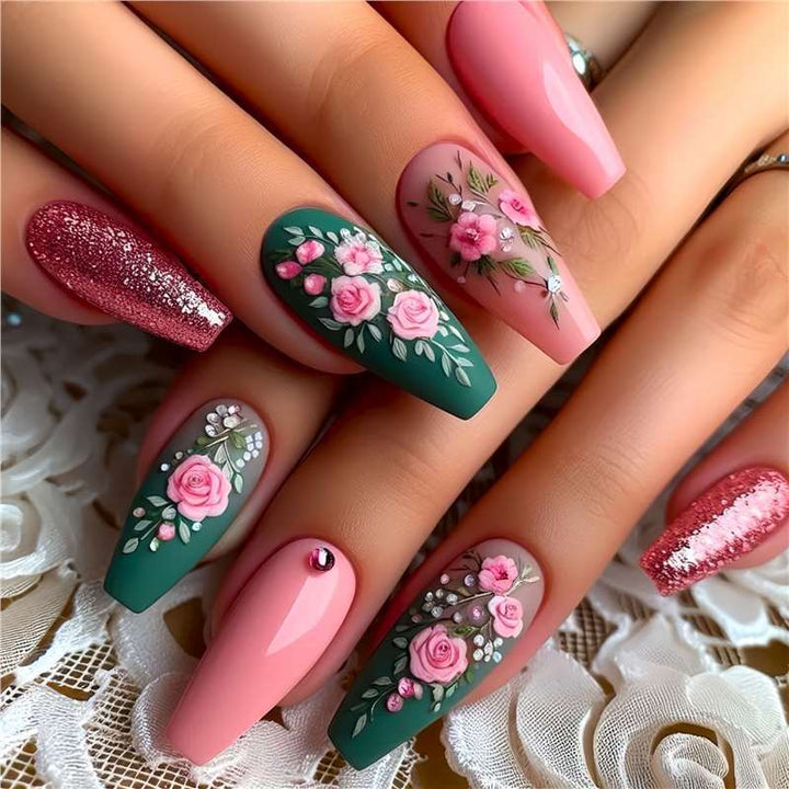 Artistic Floral Design Press-On Nails Kalsten 1788434359