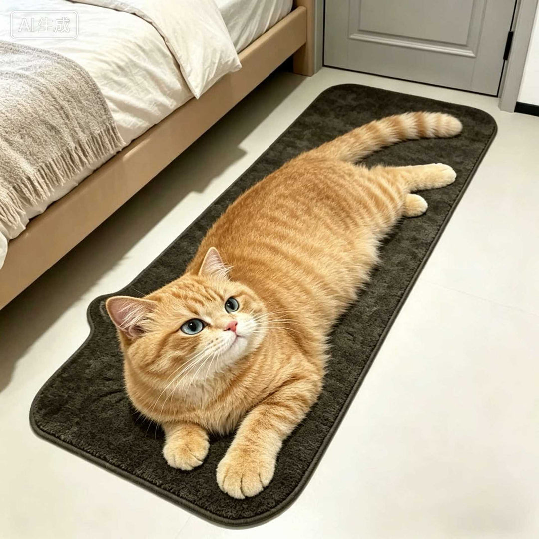 Cat-Themed Decorative Runner Mat