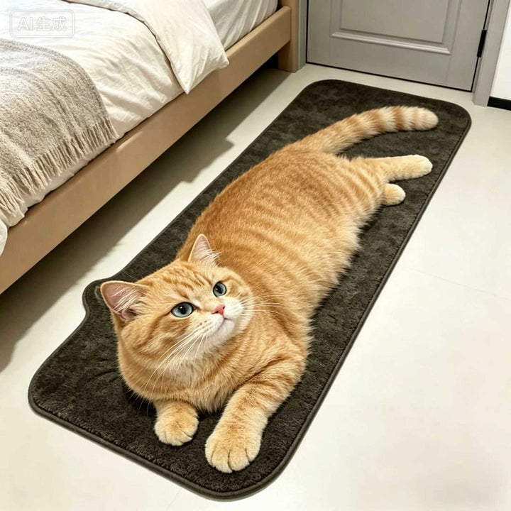 Cat-Themed Decorative Runner Mat
