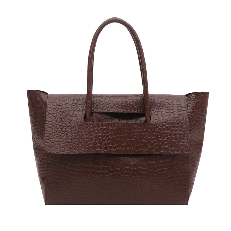 WoCrocodile Textured Structured Handbag Kalsten