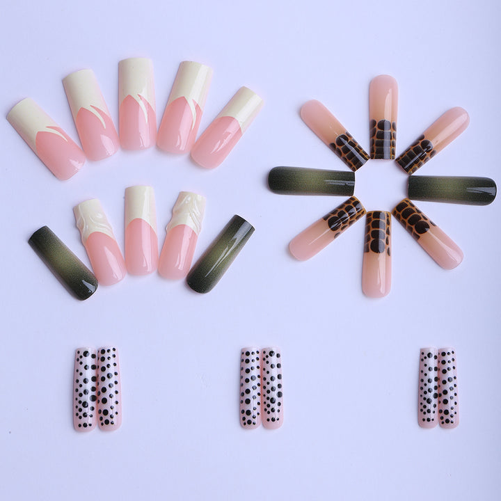 Artificial Nails in Creative Marble and Animal Design Kalsten