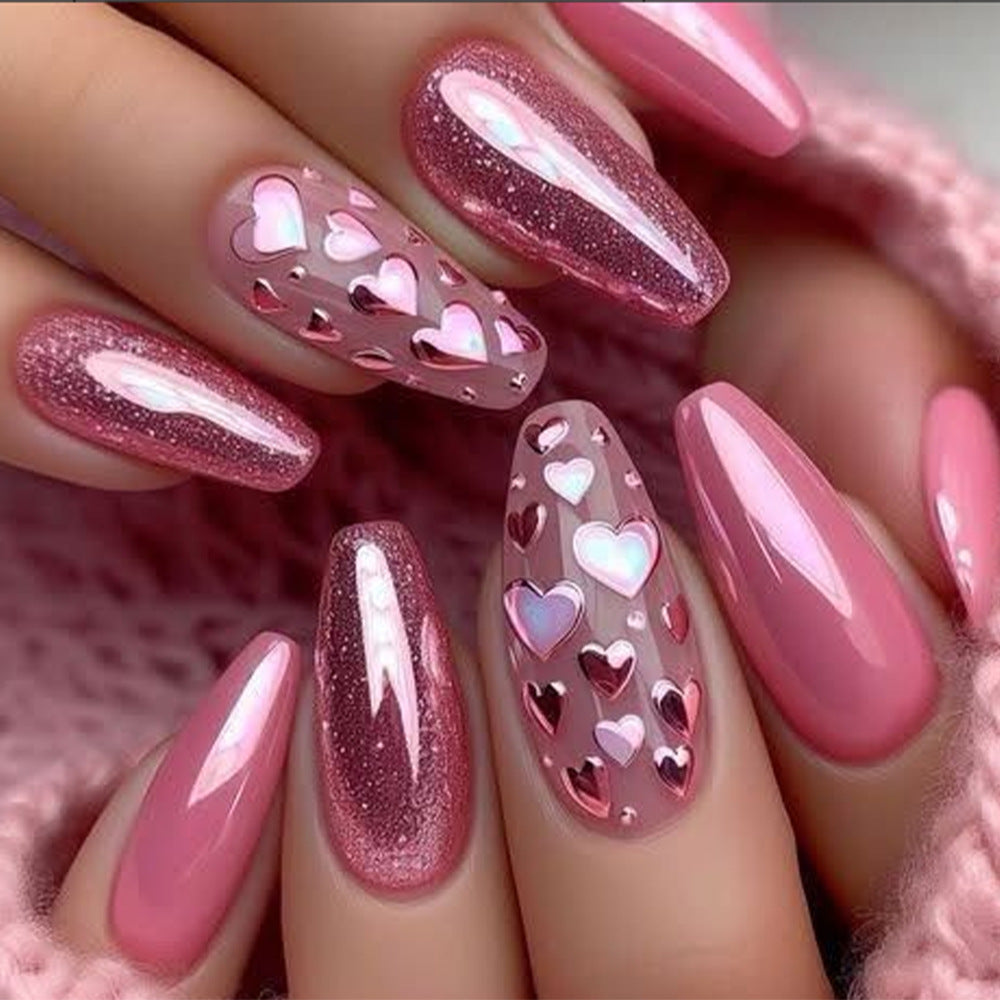 Artificial nails with enchanting heart design Kalsten