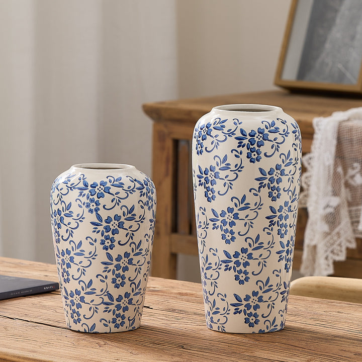 Elegant ceramic vase in floral pattern Kalsten