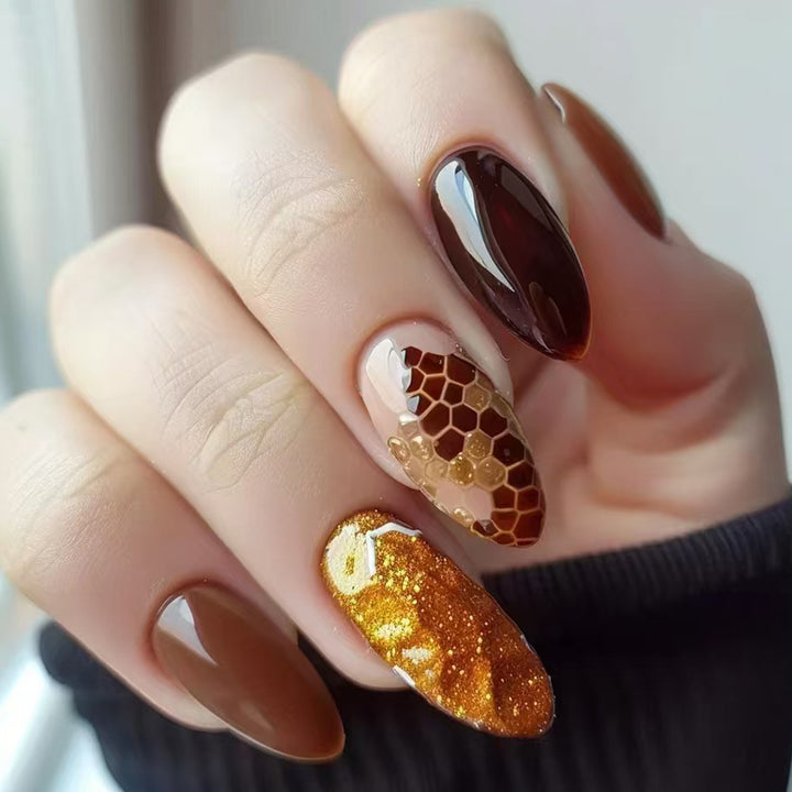 Artistic Textured Press-On Nails Kalsten
