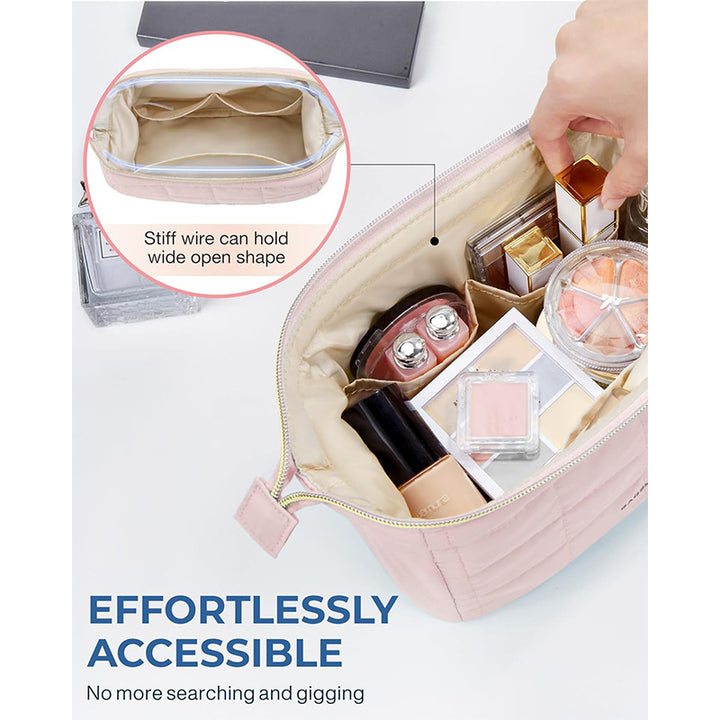 Cosmetic bag with matte finish and zipper Kalsten