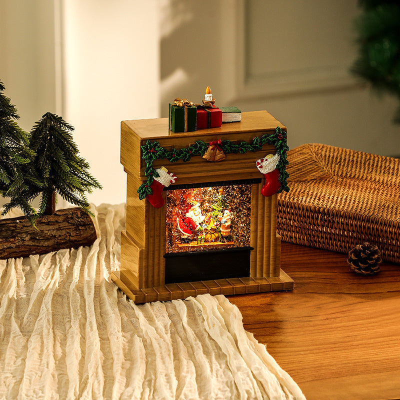 Decorative Christmas Romance Fireplace Figure Kalsten