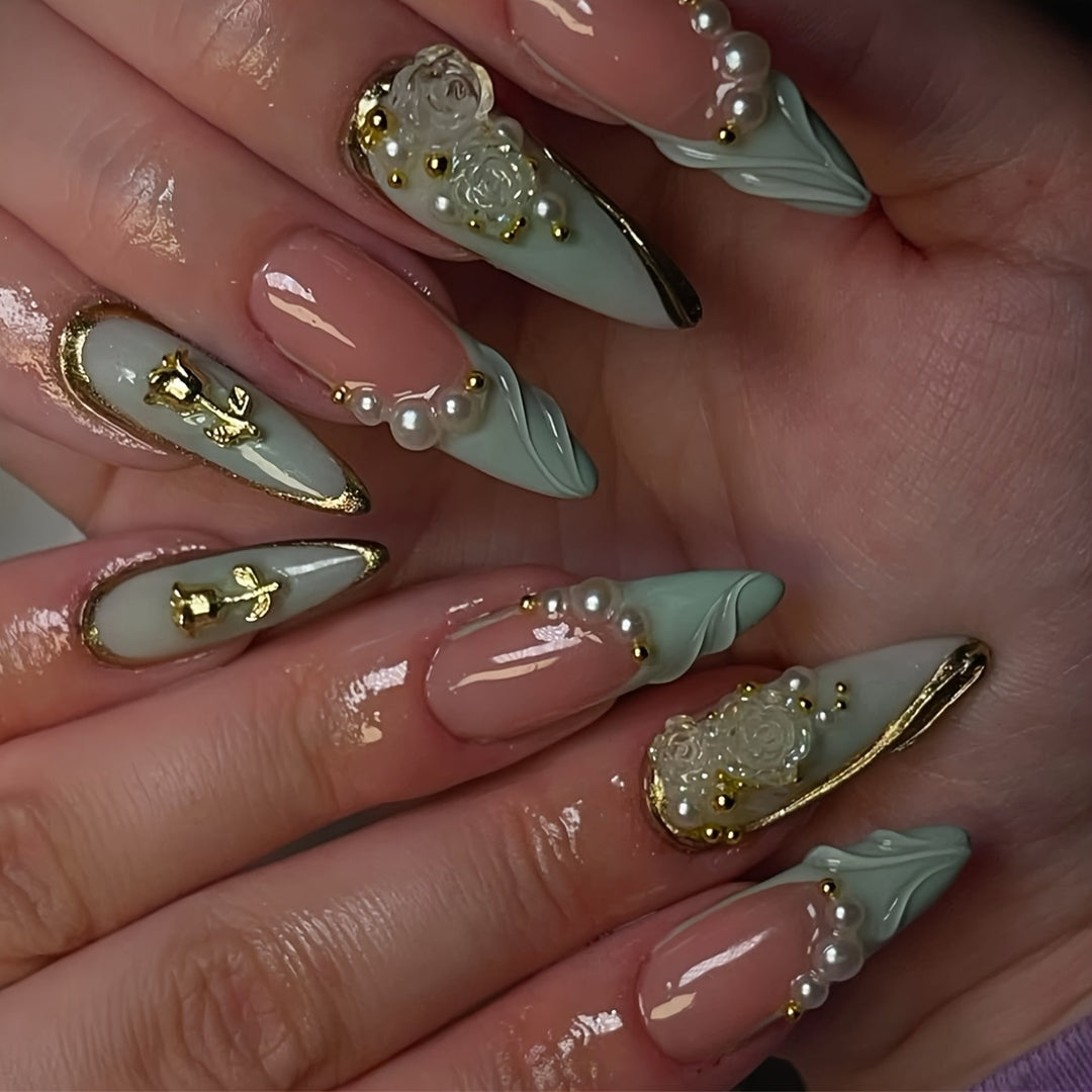 Creative Artistic Press-On Nail Design Kalsten