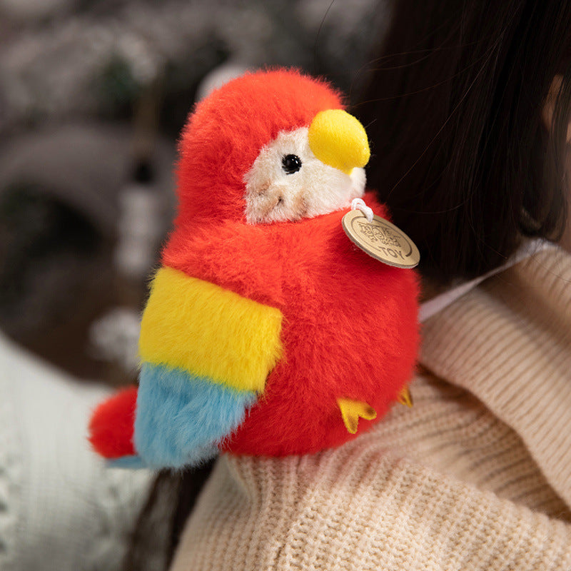 Plush Shoulder-Sitting Toucan Clip-On Companion with Metal Clip and Soft Huggable Body Kalsten