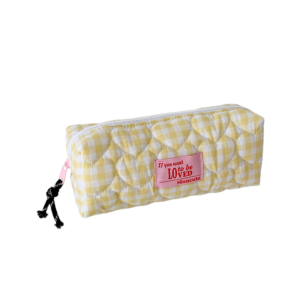 Quilted Gingham Pencil Case Kalsten
