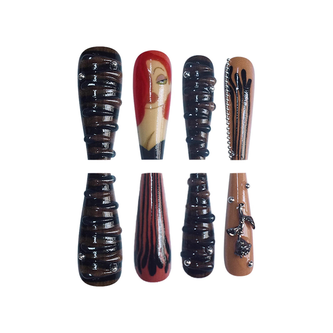 Artistic Character-Themed Press-On Nails Kalsten