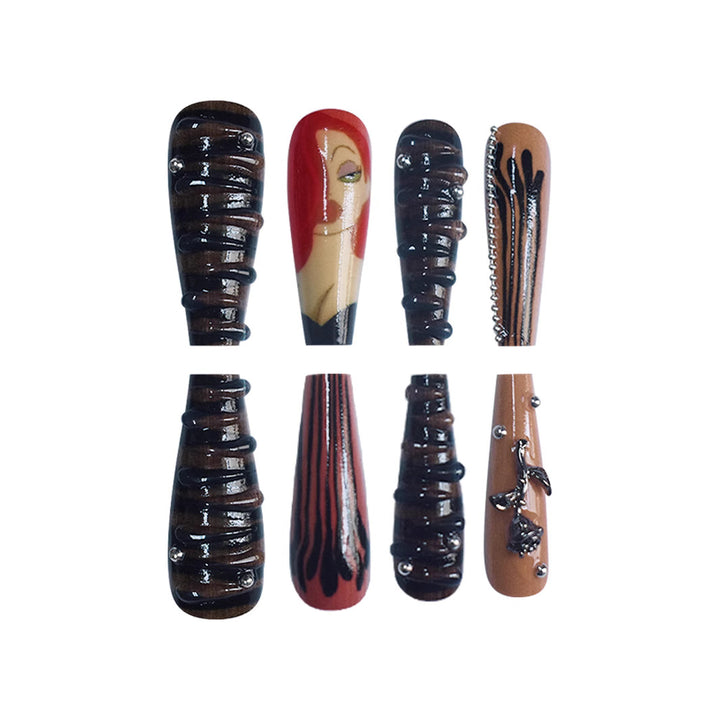Artistic Character-Themed Press-On Nails Kalsten