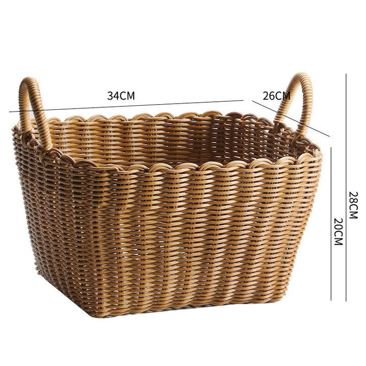 Unisex Braided Storage Basket with Practical Handle Kalsten