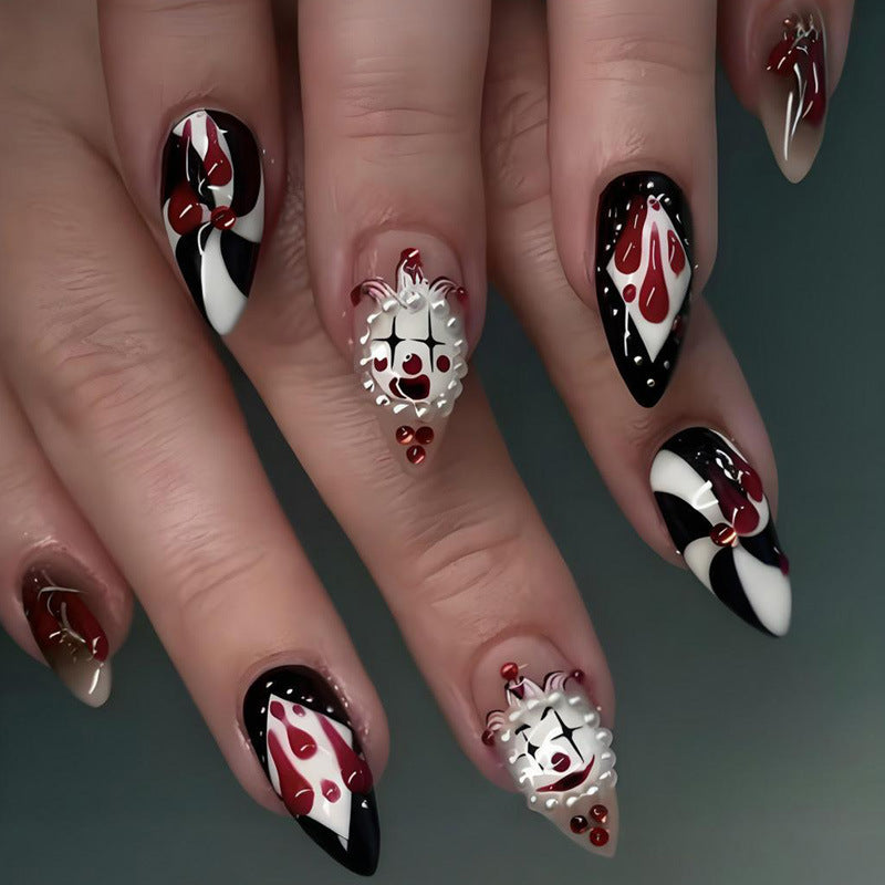 Halloween Artificial Nail Set with bloody motif designs and creative graphics Kalsten