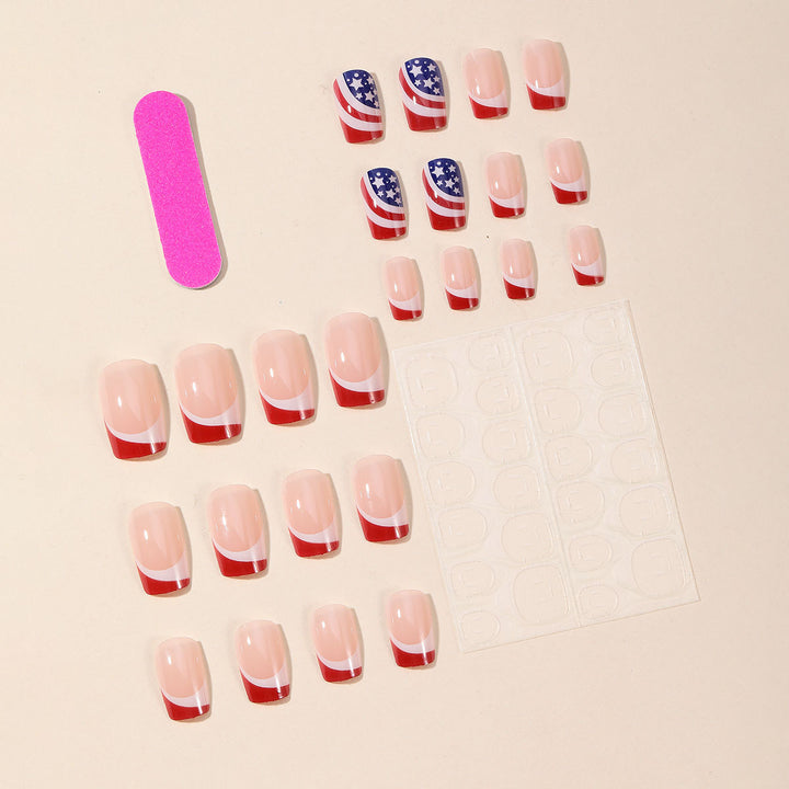 Patriotic Nail Art Extensions Kalsten