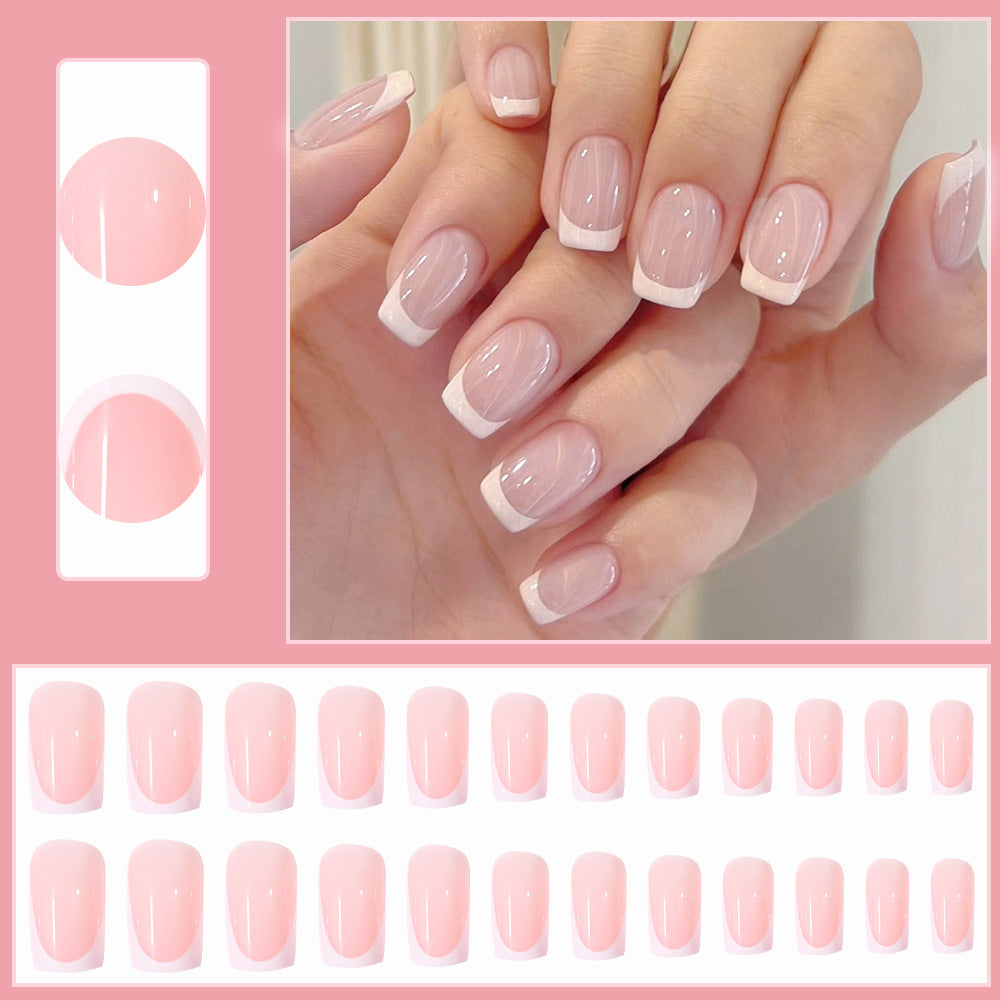 Elegant French Tip Press-On Nail Set Kalsten