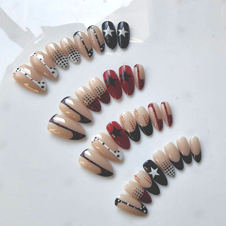 Artificial nails with modern star design Kalsten