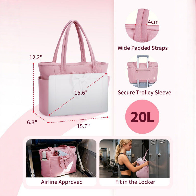 Elegant tote bag with bow design Kalsten