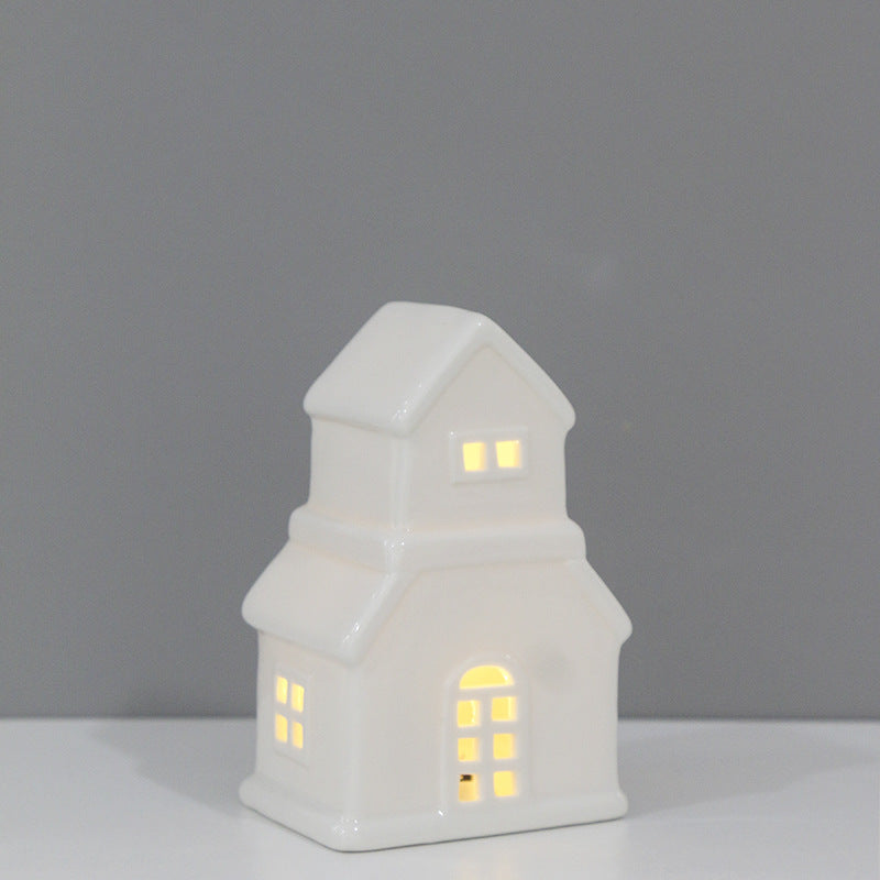 Ceramic House-Shaped Tea Light Holder Kalsten