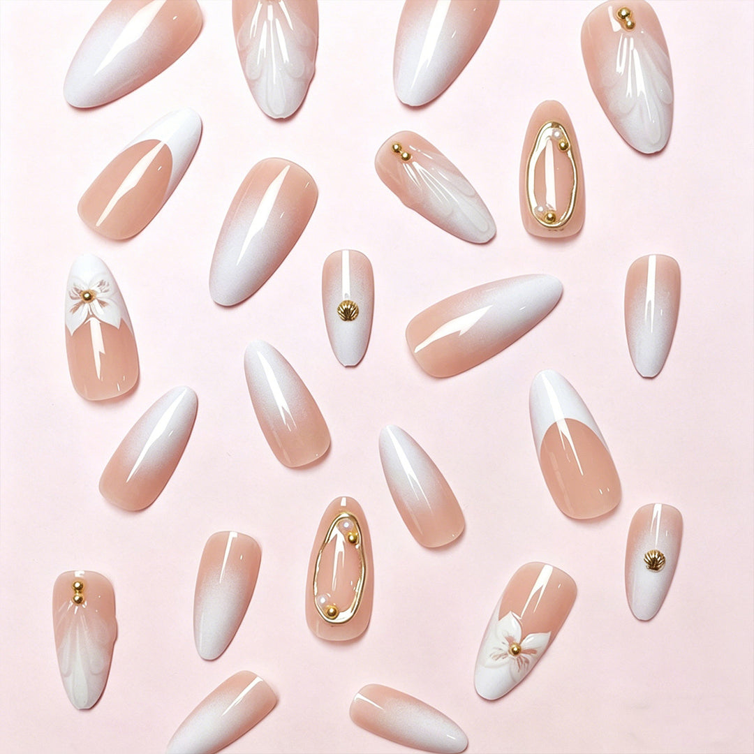 Floral Embellished Press-On Nail Extensions Kalsten