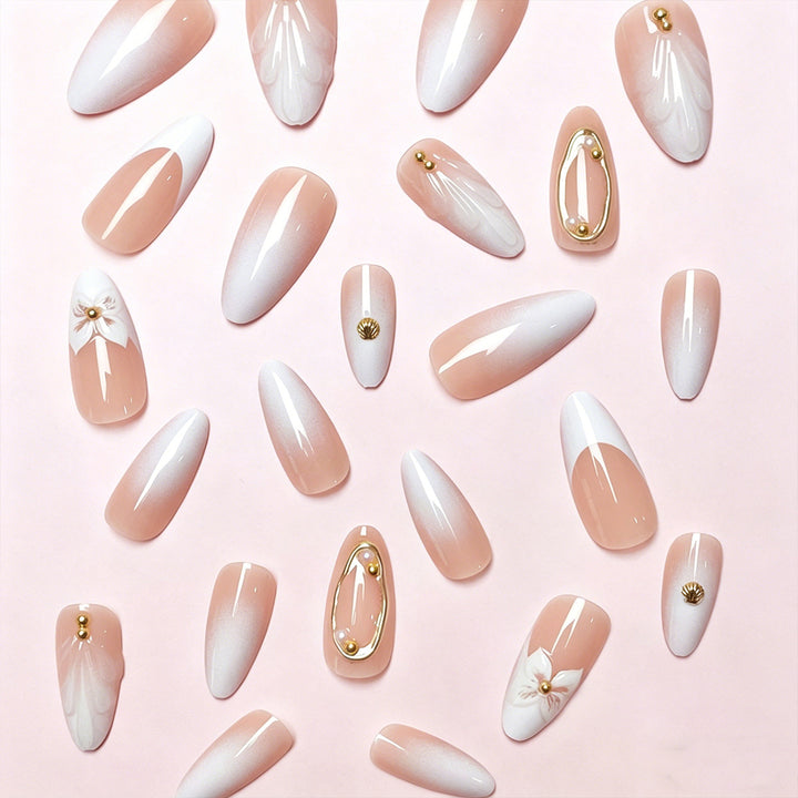 Floral Embellished Press-On Nail Extensions Kalsten